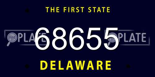 68655 Delaware License Plate