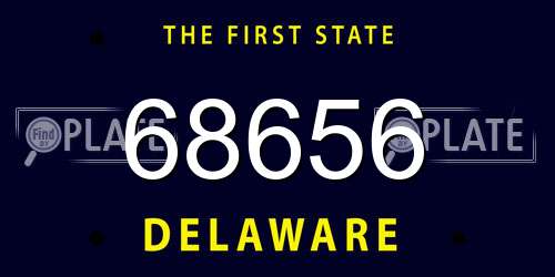 68656 Delaware License Plate