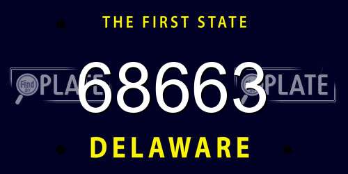 68663 Delaware License Plate