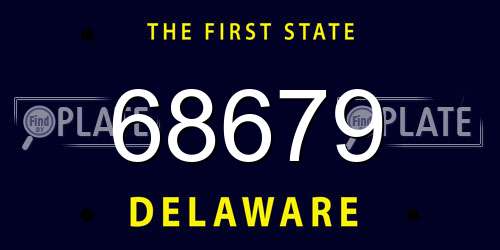 68679 Delaware License Plate