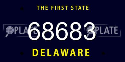 68683 Delaware License Plate