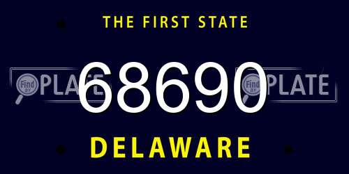 68690 Delaware License Plate