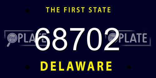 68702 Delaware License Plate