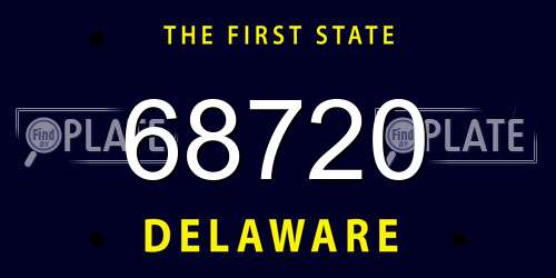 68720 Delaware License Plate