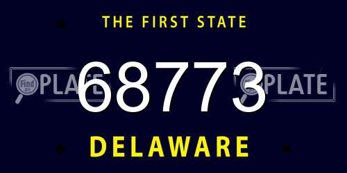 68773 Delaware License Plate