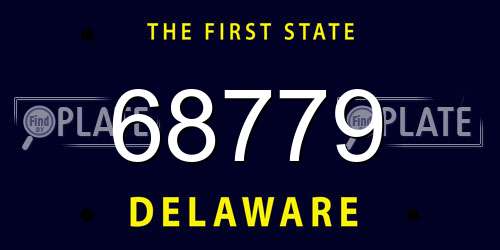 68779 Delaware License Plate