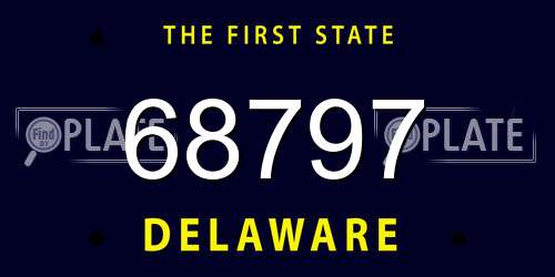 68797 Delaware License Plate