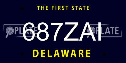 687ZAI Delaware License Plate