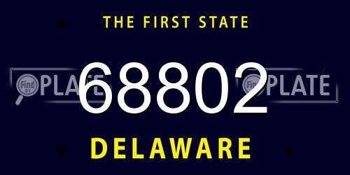 68802 Delaware License Plate