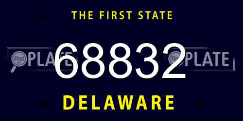 68832 Delaware License Plate