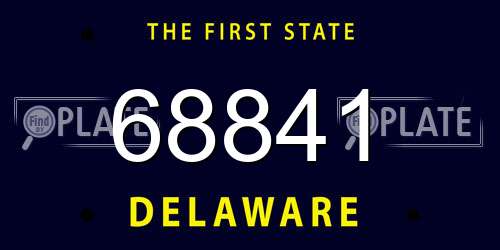 68841 Delaware License Plate