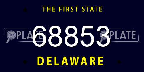 68853 Delaware License Plate