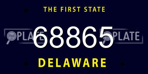68865 Delaware License Plate