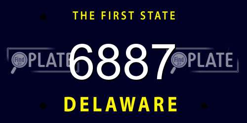 6887 Delaware License Plate