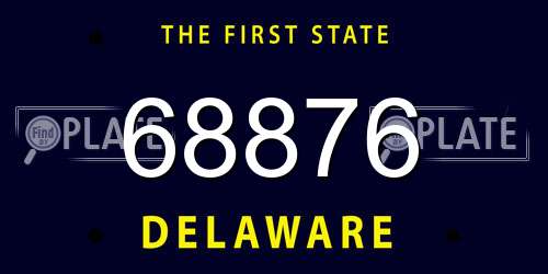 68876 Delaware License Plate