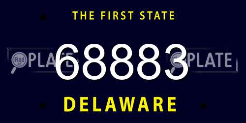 68883 Delaware License Plate