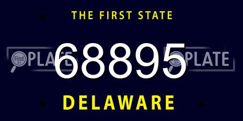 68895 Delaware License Plate