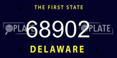 68902 Delaware License Plate