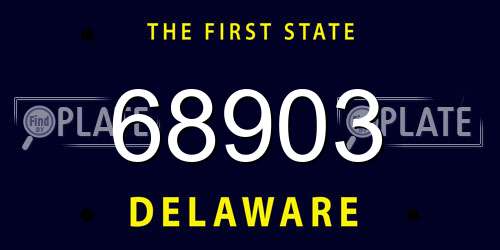 68903 Delaware License Plate