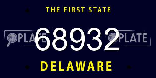 68932 Delaware License Plate