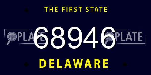 68946 Delaware License Plate