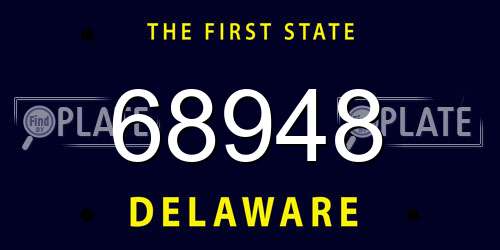 68948 Delaware License Plate
