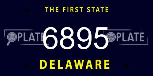 6895 Delaware License Plate