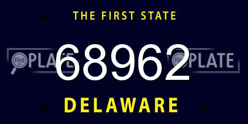 68962 Delaware License Plate