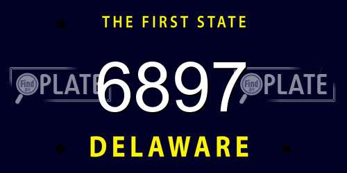 6897 Delaware License Plate