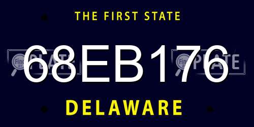 68EB176 Delaware License Plate