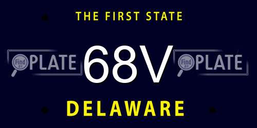 68V Delaware License Plate