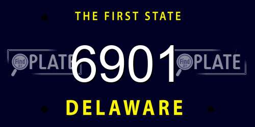 6901 Delaware License Plate