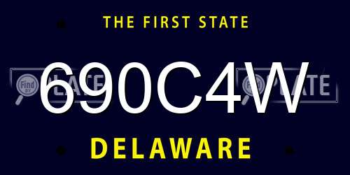 690C4W Delaware License Plate