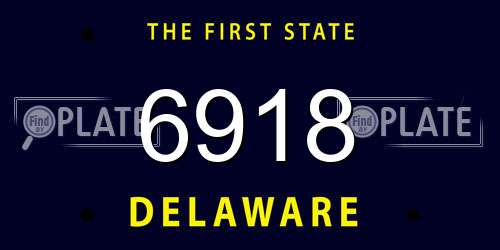 6918 Delaware License Plate