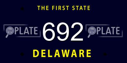 692 Delaware License Plate