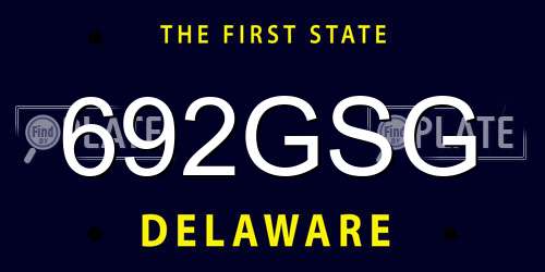 692GSG Delaware License Plate
