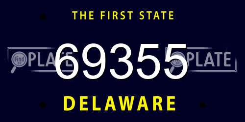 69355 Delaware License Plate