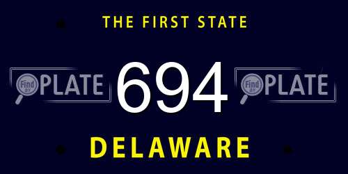 694 Delaware License Plate