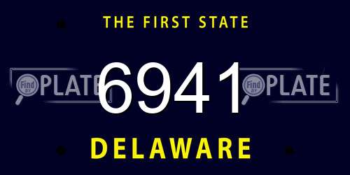 6941 Delaware License Plate