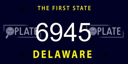 6945 Delaware License Plate