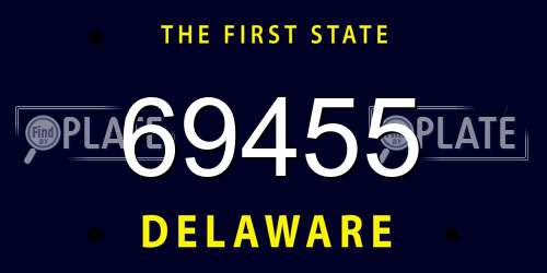 69455 Delaware License Plate