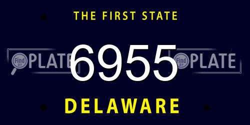 6955 Delaware License Plate