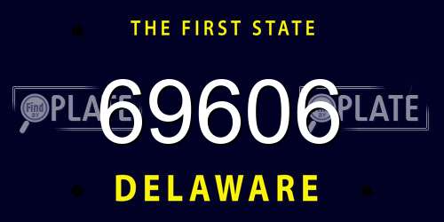 69606 Delaware License Plate