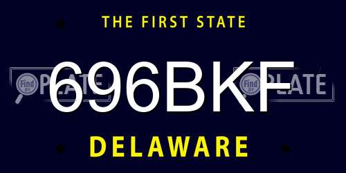 696BKF Delaware License Plate