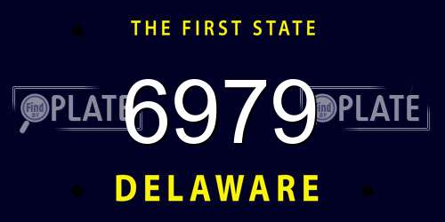 6979 Delaware License Plate