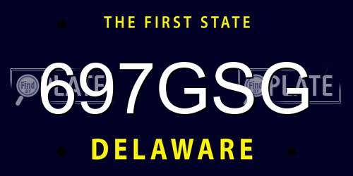 697GSG Delaware License Plate
