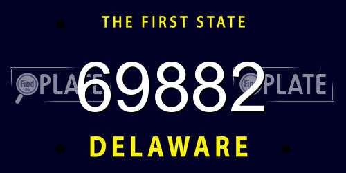 69882 Delaware License Plate