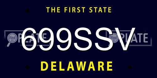 699SSV Delaware License Plate
