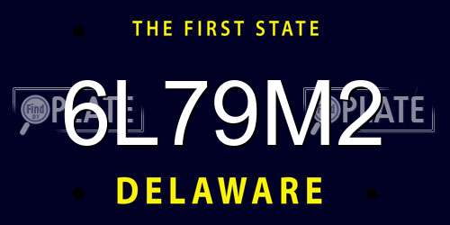 6L79M2 Delaware License Plate