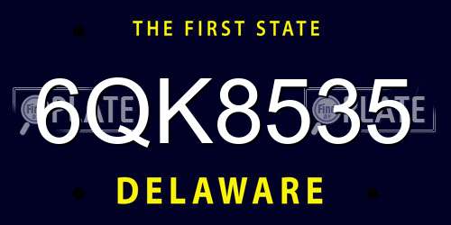6QK8535 Delaware License Plate